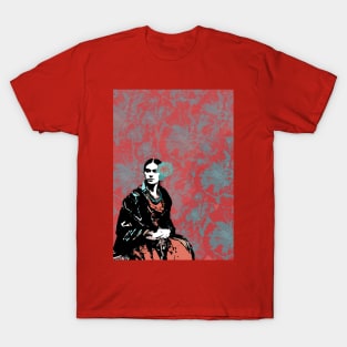 Frida portrait in floral background. T-Shirt